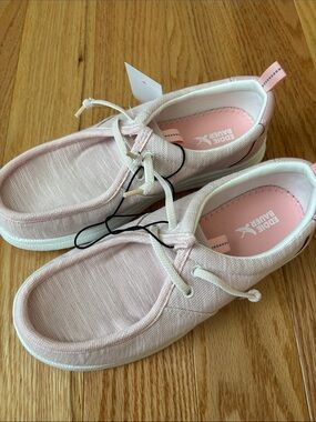 Eddie Bauer Light Pink Canvas Women's Moccasin-Style Lace-Up Shoes